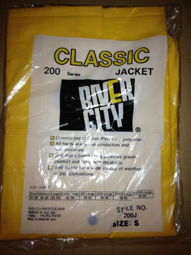 **NEW** RIVER CITY CLASSIC 200 SERIES RAIN JACKET SIZE SMALL *FREE SHIP USA*