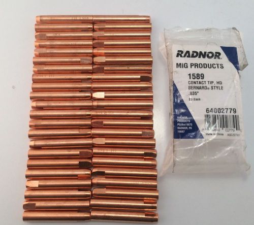 Lot of 44 radnor bernard q &amp; s mig gun welding contact tips .035&#034; 64002779 for sale