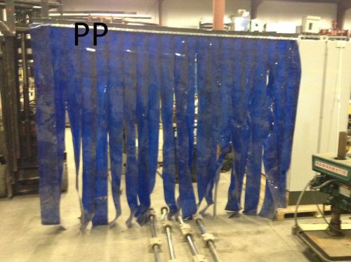 Blue Plastic 8&#039; H X 10&#039;6&#034; W Vinyl Air Block Speed Door/Curtain Draft Stop