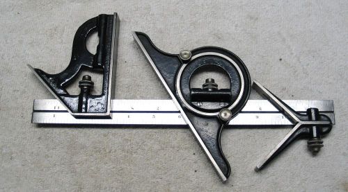 Starrett 4 Piece 12&#034; Machinists Square w/ Compass &amp; Center Finder