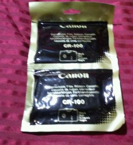 2 PACK CANON TYPESTAR CORRECTABLE FILM RIBBON CASSETTE CR-100 BLACK NEW