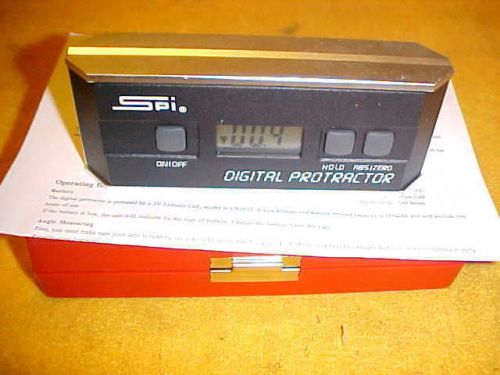 SPI DIGITAL 360 PROTRACTOR LEVEL W/CASE &amp; INSTRUCTIONS