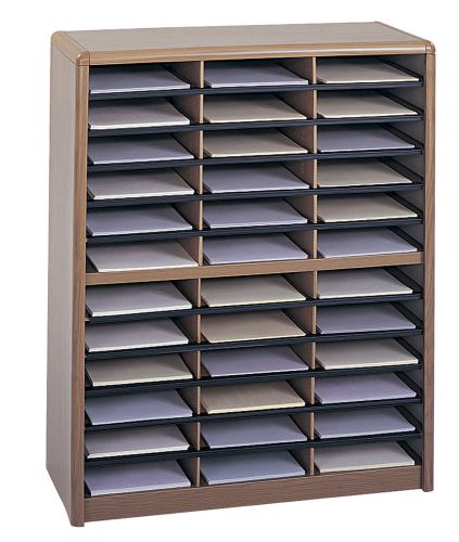 Safco Products Company Value Sorter Organizer (36 Compartments) Medium Oak