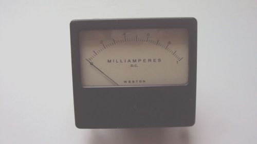 WESTON  PANEL METER 0-1 DC MILLIAMPERES 3.75x4.25 inches