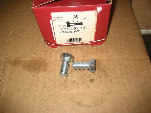 1/2-13X1 GRADE2 ZINC HEX CAP SCREW 50PCS (LW2050-50)