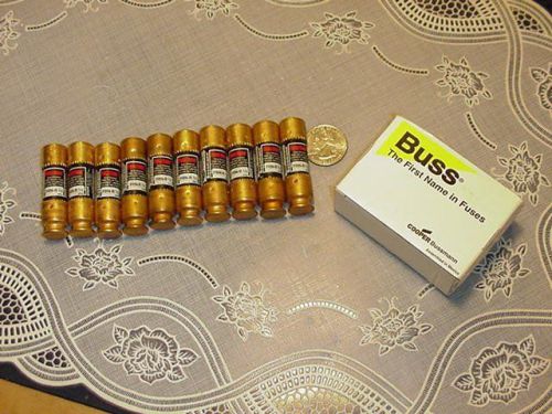 Box of TEN (10) Cooper Bussmann FRN-R-1/2 FuseTron Fuses 250V Current Limiting