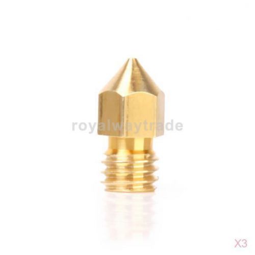 3pcs 0.4mm Copper Extruder Nozzle Print Head for Makerbot MK8 RepRap 3D Printer