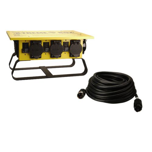 Coleman cable 01970 50a power distribution spider box, 50&#039; 6/3-8/1 power cord for sale