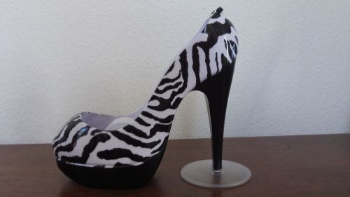 Cute Scotch Brand, Black &amp; White Zebra Shoe Shape Tape Dispenser, NWOT