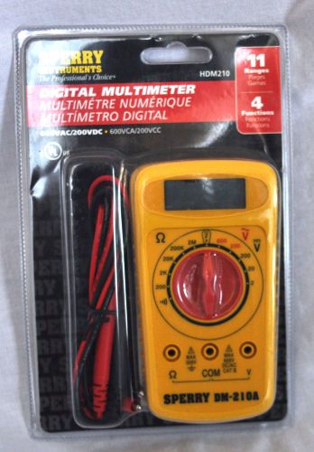 Brand New Sperry Instruments HDM210 Digital Multimeter 11 Ranges 4 Functions