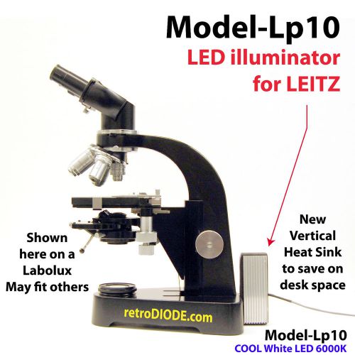 LED illuminator retrofit Kit with dimmer control for older LEITZ microscopes.