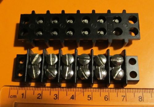 Double Row Straight,Terminal Strip,TRW Cinch,6-164,12 Position/Screws,2 Pcs