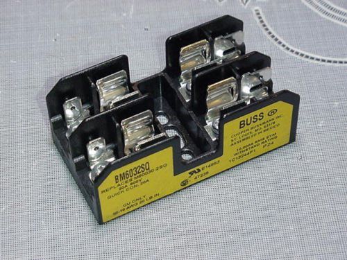 Cooper Bussmann Buss Two (2) Fuse Block Fuse Holder Model BM6032SQ 600V 30A NEW