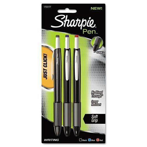 Sharpie retractable fine-point pens, colored ink, 3 pack (1753177), new for sale