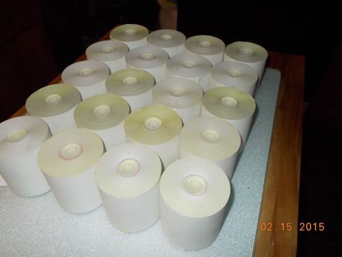 20 Rolls 2-Ply Cash Register or Adding Machine Paper 2-15/16&#034; Wide, 7/16&#034; Core