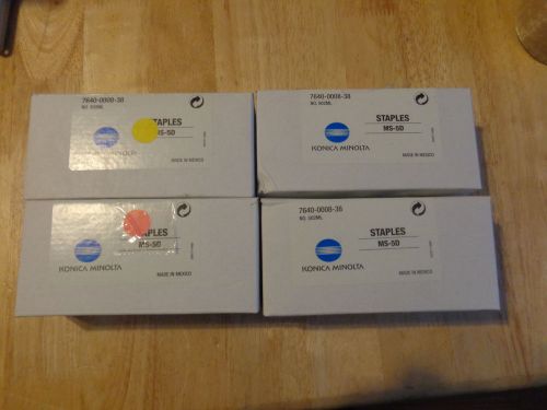 NIB LOT OF 4 KONICA MINOLTA 7640-0008-38 MS-5D 3-Pack Staples No. 502ML