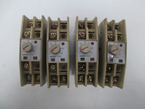 LOT 4 OMRON H3D TIMER 0-30 SEC/MIN 110V-DC D307833