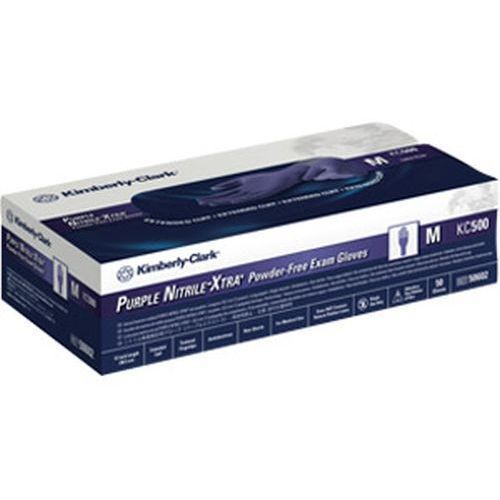 8 Boxes Kimberly Clark Nitrile Xtra Exam Medium Gloves Purple 50602 Exp. 2017