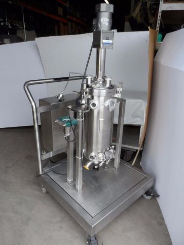 Asc alpha bio reactor / stirrer stainless steel w/ scott turbonmixer and cart for sale