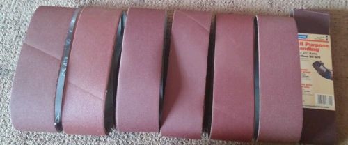 large lot of 23 3x24 abrasive sanding belts 80 to 220 grit