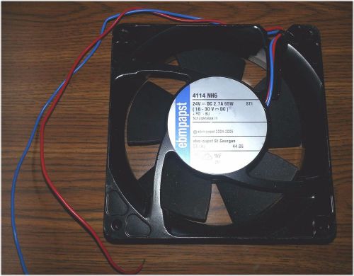 EBM Papst 4114NH6 Axial Fan blower - 24VDC 4 2/3&#034; x 4 2/3&#034; x 1 1/2&#034; (10438)