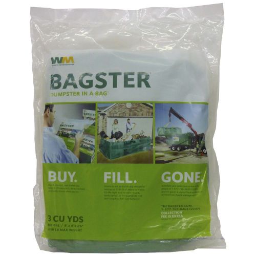 NIP WM Waste Management Bagster Dumpster in a Bag 3 CU YDS, 3300 Lbs