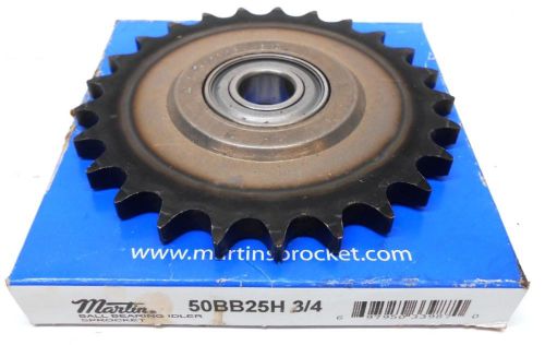 MARTIN, BALL BEARING IDLER SPROCKET, 50BB25H 3/4, 50 CHAIN, 3/4&#034; BORE