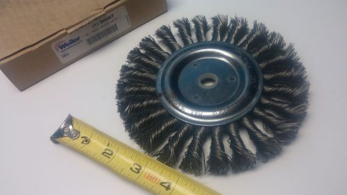 WEILER 6 Inch wire Knot Wheel Brush 3H467 1/2&#034; - 5/8&#034; bore 08105 (M3)