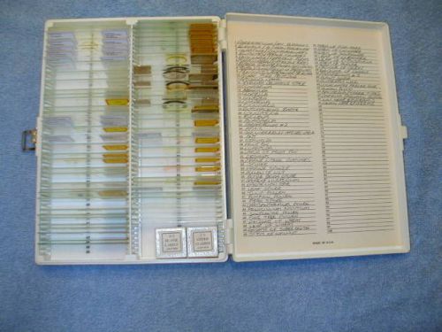 MICROSCOPE SLIDES,LOADED  VINTAGE ORG BOX