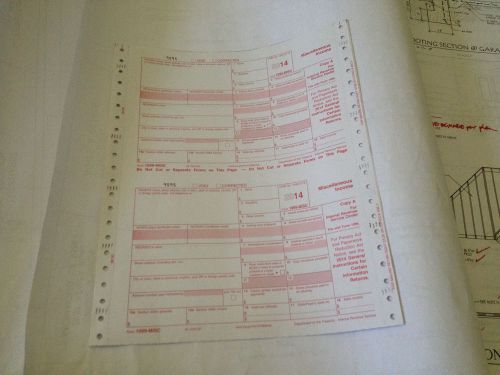 Ten 1099-MISC Miscellaneous Income 2014 IRS Tax Forms &amp; 1 1096 Transmittal Forms