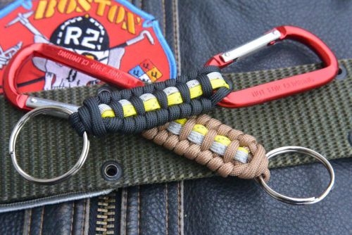 Extreme Firefighter Fire Rescue Bunker Turnout Gear 550 Paracord  Keychain