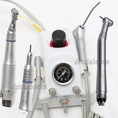 New Portable Dental Turbine Unit &amp; 3 way syringe + High &amp; Low Speed Handpiece Y1