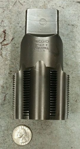 LRG Ridgid 2&#034; NPT Pipe Tap Carbon Steel Drill 2 13/64&#034; (EXCELLENT)