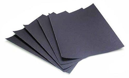 5 PCS 9&#034; X 11&#034; EMERY CLOTH, CLOTH BACK PAPER 120 GRIT JEWELRY FINISH METALS