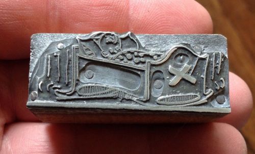 Letterpress Block, Child In Cradle!