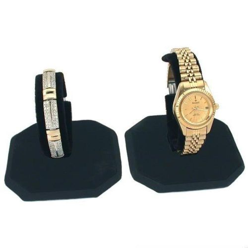 Black Velvet Watch Display Stands 101BK Set of 2