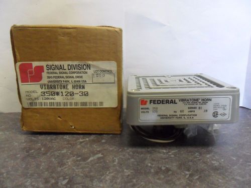 New Federal Signal 350-120-30 Vibratone Horn Alarm 120 VAC NIB