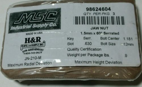 H &amp; r manufacturing jaw nut 1.5mm x 60 serrated for sale