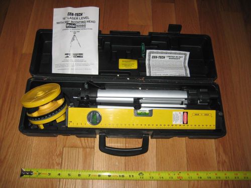 Cen-Tech 16&#034; Laser Level w 360 Rotary Head w Tripod Model 90980 &amp; Case