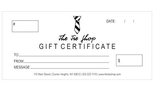 CUSTOM BUSINESS GIFT CERTIFICATES + WHITE ENVELOPES | Printed &amp; Shipped!