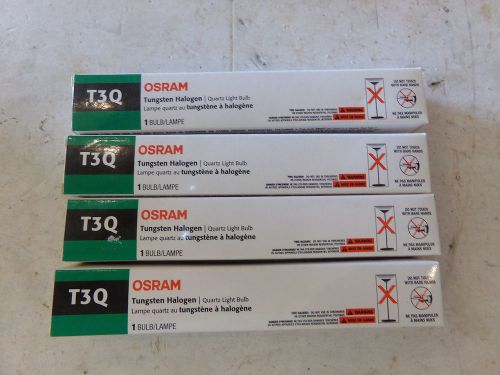 LOT OF (4) OSRAM T3Q TUNGSTEN HALOGEN LIGHT BULB 500T3Q/CL(FCL) 500W 120V - NEW