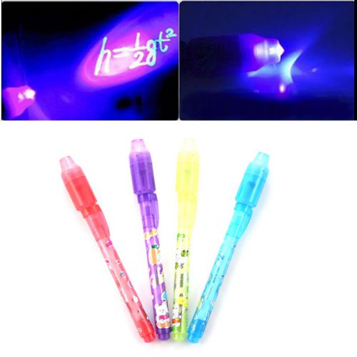 Invisible ink pen marker UV reactive spy pen V1