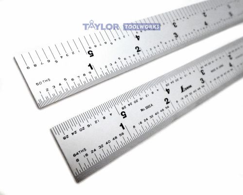 Shinwa 12&#034; Rigid Zero Glare 3R Machinist Rule Ruler 1/32, 1/64, 1/10, 1/50 3302C