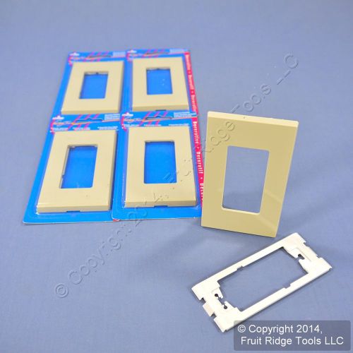 5 Leviton Ivory Decora Screwless Rocker Switch Cover Wallplates GFCI 80301-SI