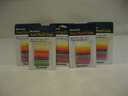 #1 -  5 pks.Saunders Neon Pencil Grips