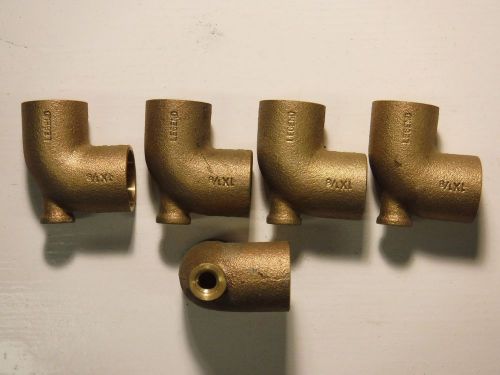 Lot of 5 Legend Brass / Bronze Baseboard Tees, 1&#034; x 1/8&#034; x 1&#034;