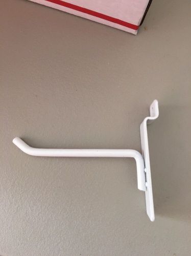 Slatwall Hooks 4inch White 100 Pk