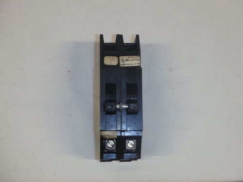 GTE Sylvania 40 Amp 2 Pole Breaker Type Q QC HQC Zinsco