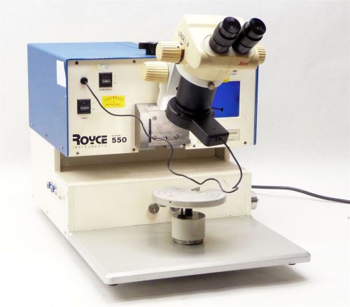 ROYCE INSTRUMENTS 550 WIRE BOND PULL TESTER+LEICA GZ6 HEAD+SPECIMEN HOLDER