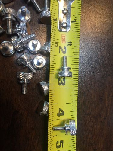 10-32 x 3/8&#034; Knurled Thumb Screws / Washer Face / Aluminum Lot Of 5